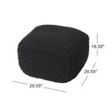 Hollis Knitted Cotton Square Pouf