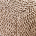 Finch Knitted Cotton Square Pouf
