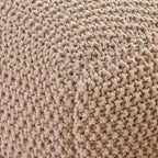 Finch Knitted Cotton Square Pouf