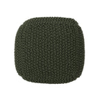 Teresa Modern Knitted Cotton Cube Pouf