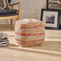 Lola Boho Hemp and Wool Pouf