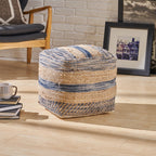 Lola Boho Hemp and Wool Pouf