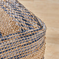 Lola Boho Hemp and Wool Pouf