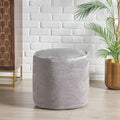 Bleckley Gwinnett Modern Velveteen Cylinder Pouf