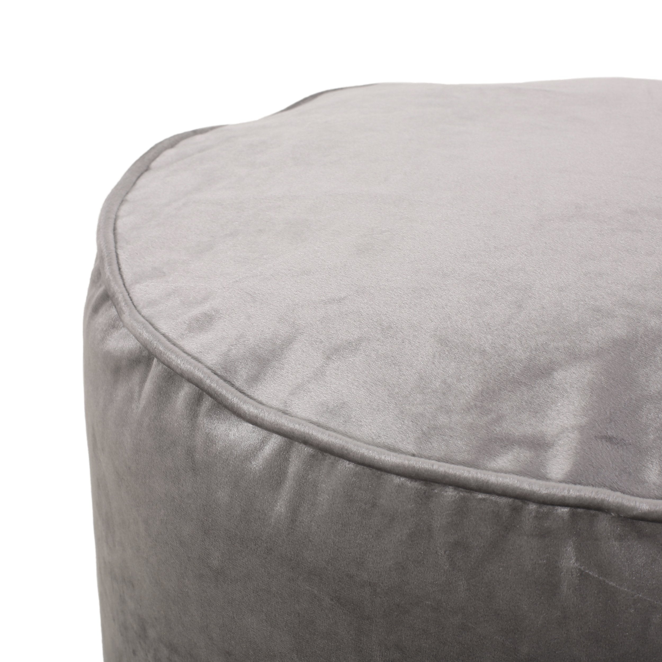 Bleckley Gwinnett Modern Velveteen Cylinder Pouf