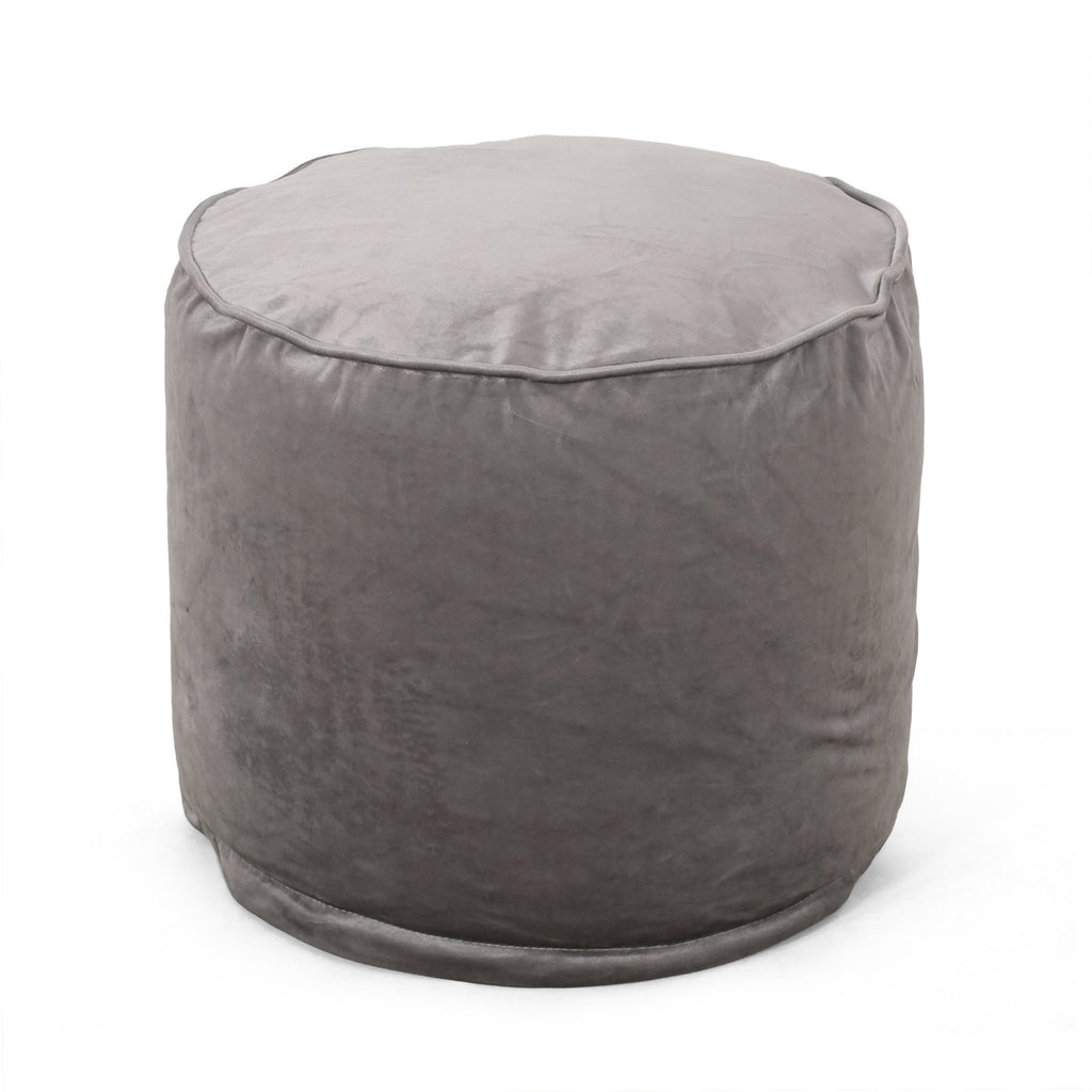 Bleckley Gwinnett Modern Velveteen Cylinder Pouf