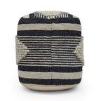 Villard Boho Handcrafted Fabric Cylinder Pouf