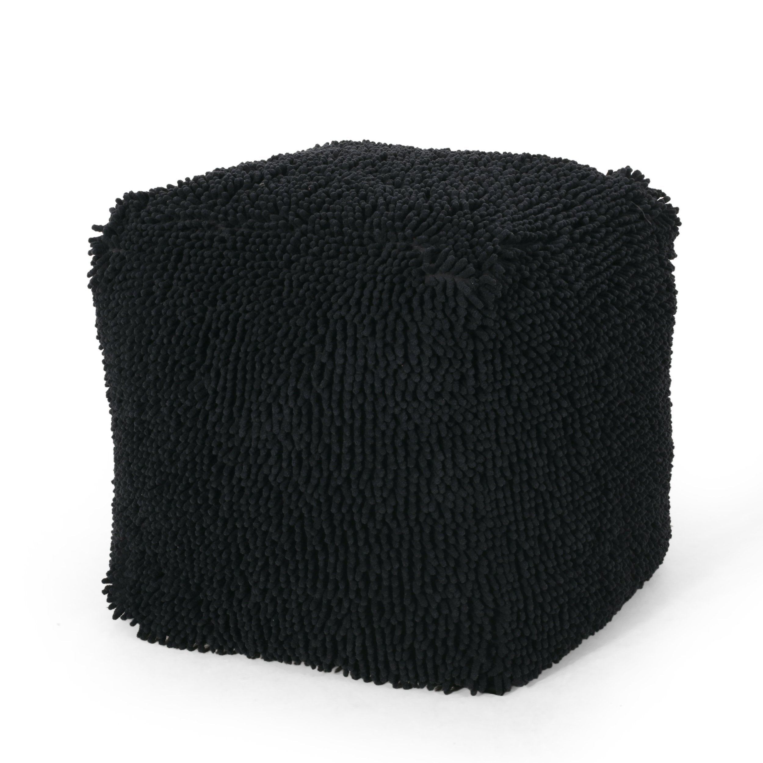 Moloney Modern Microfiber Chenille Square Pouf