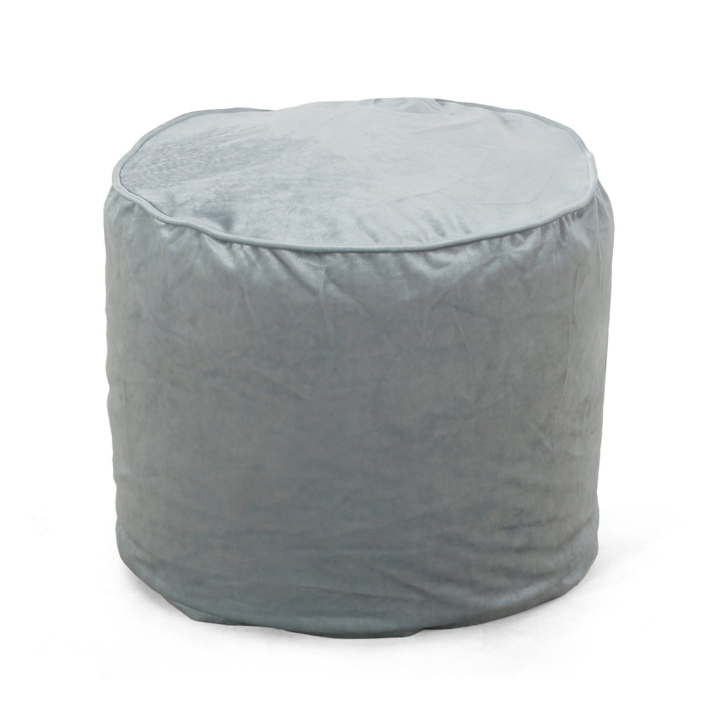 Bleckley Gwinnett Modern Velveteen Cylinder Pouf