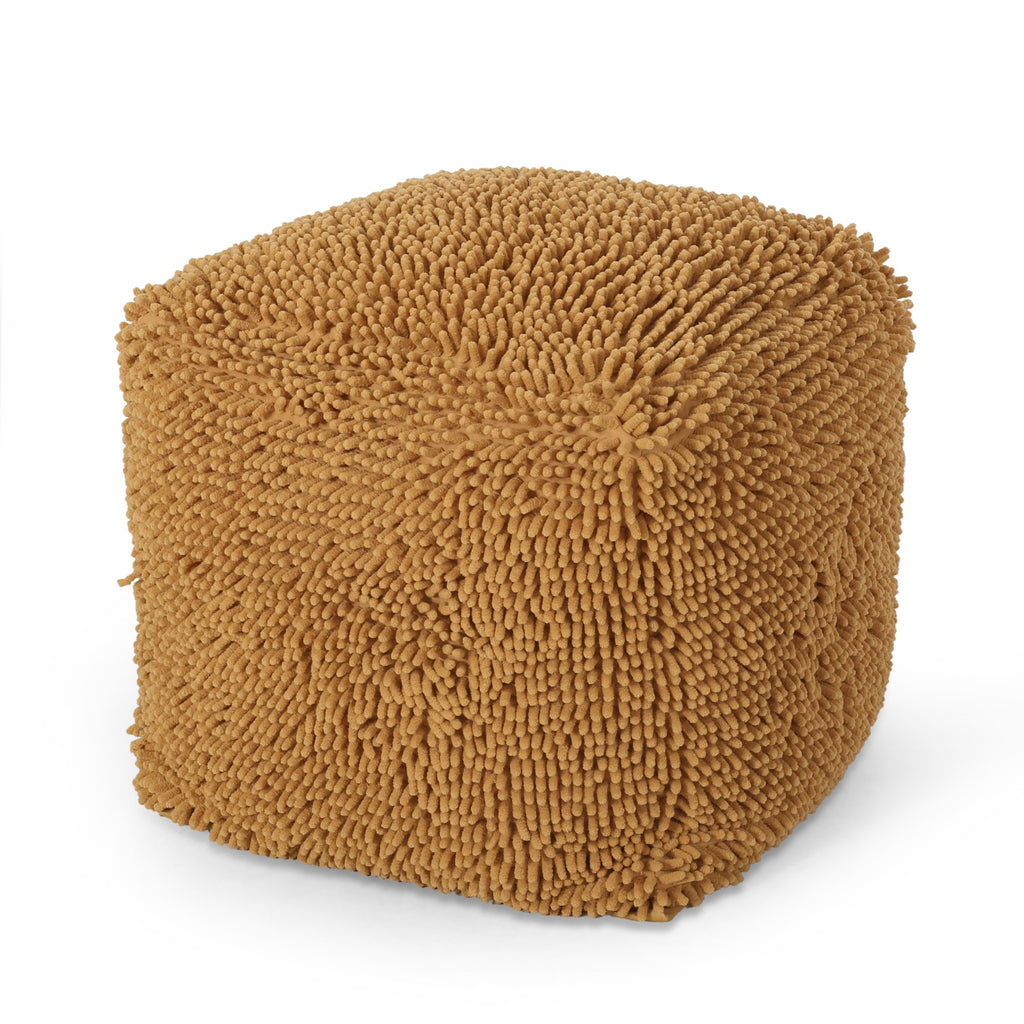 Moloney Modern Microfiber Chenille Square Pouf