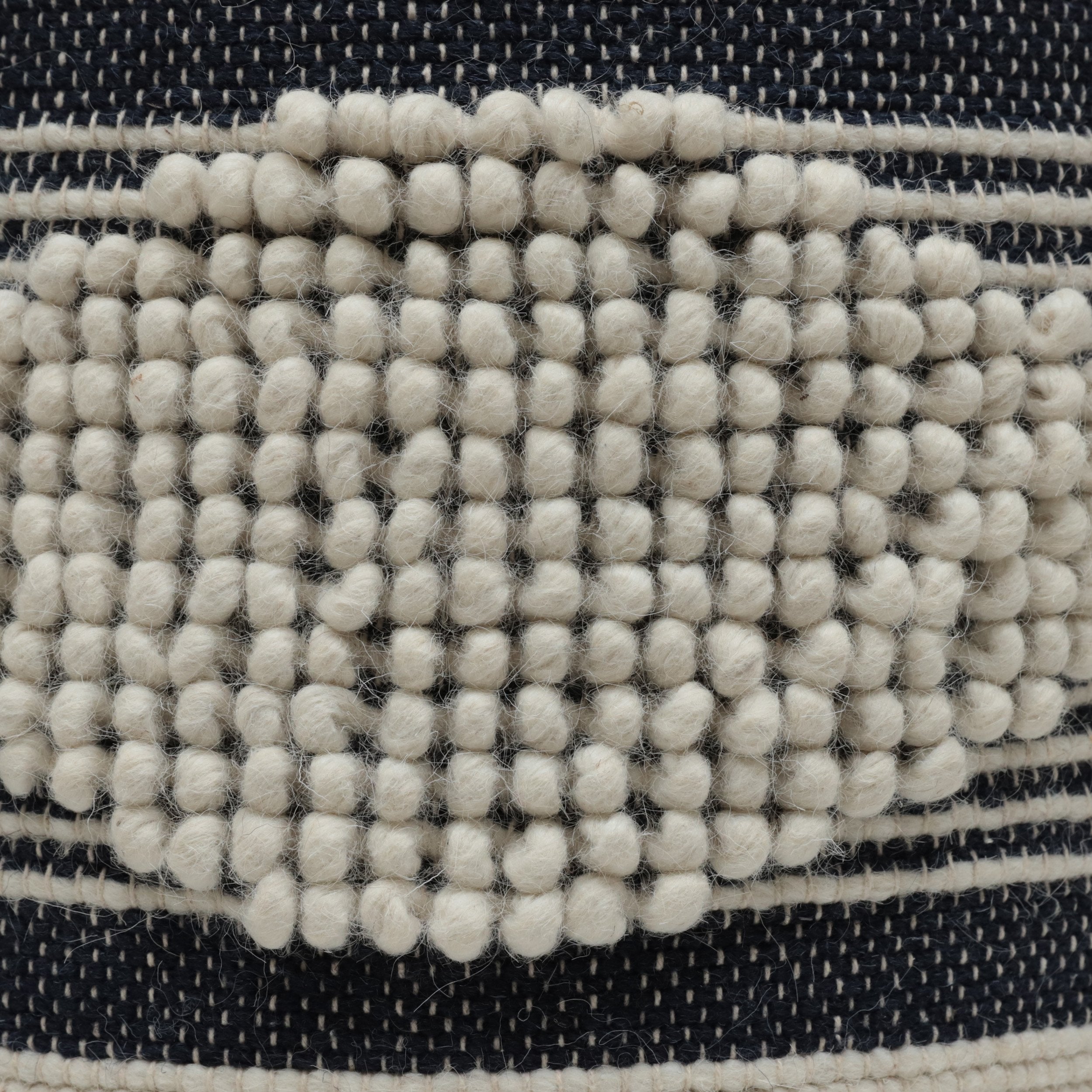 Villard Boho Handcrafted Fabric Cylinder Pouf