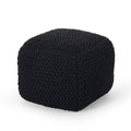 Teresa Modern Knitted Cotton Cube Pouf