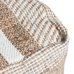 Lola Boho Handcrafted Fabric Cube Pouf