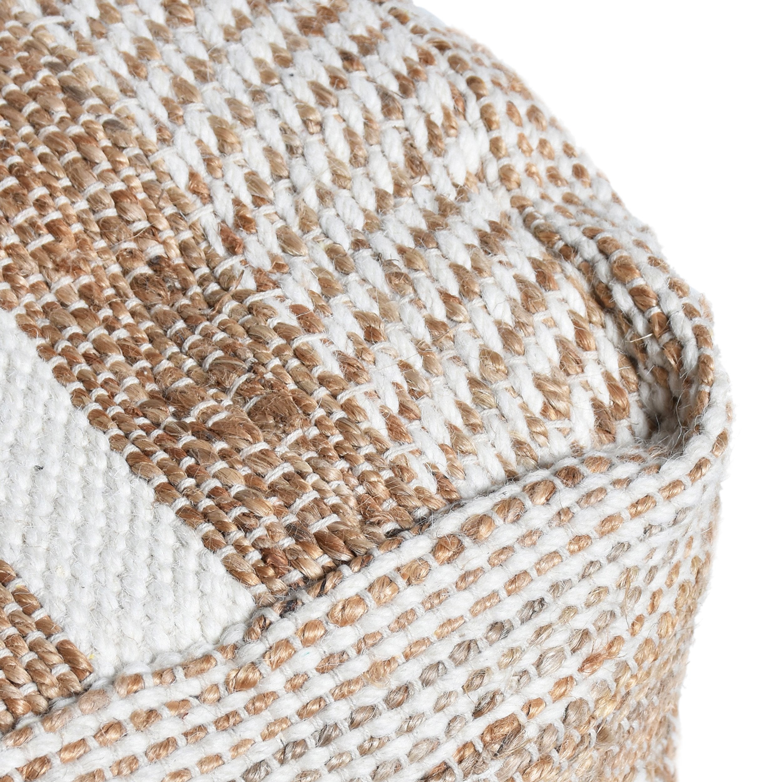 Lola Boho Handcrafted Fabric Cube Pouf