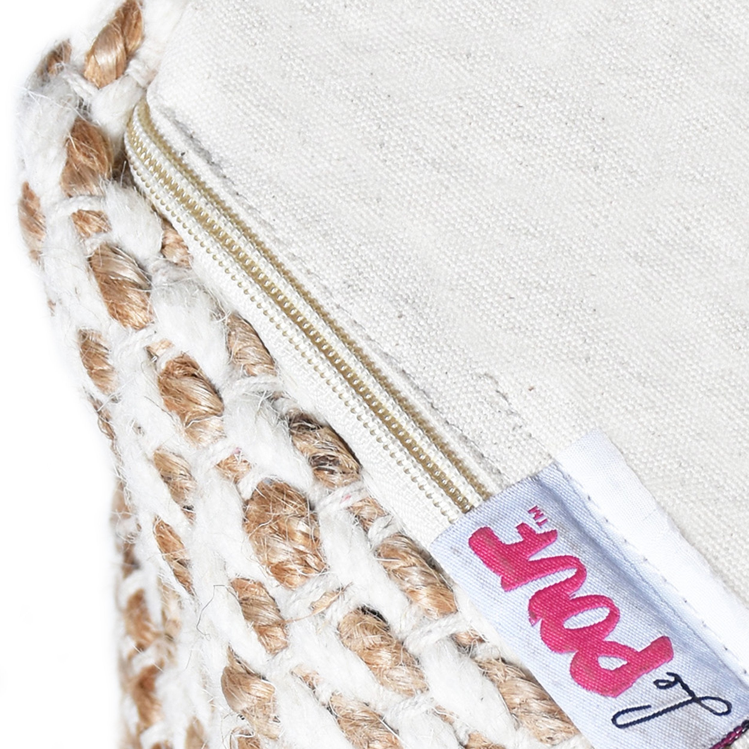 Lola Boho Handcrafted Fabric Cube Pouf