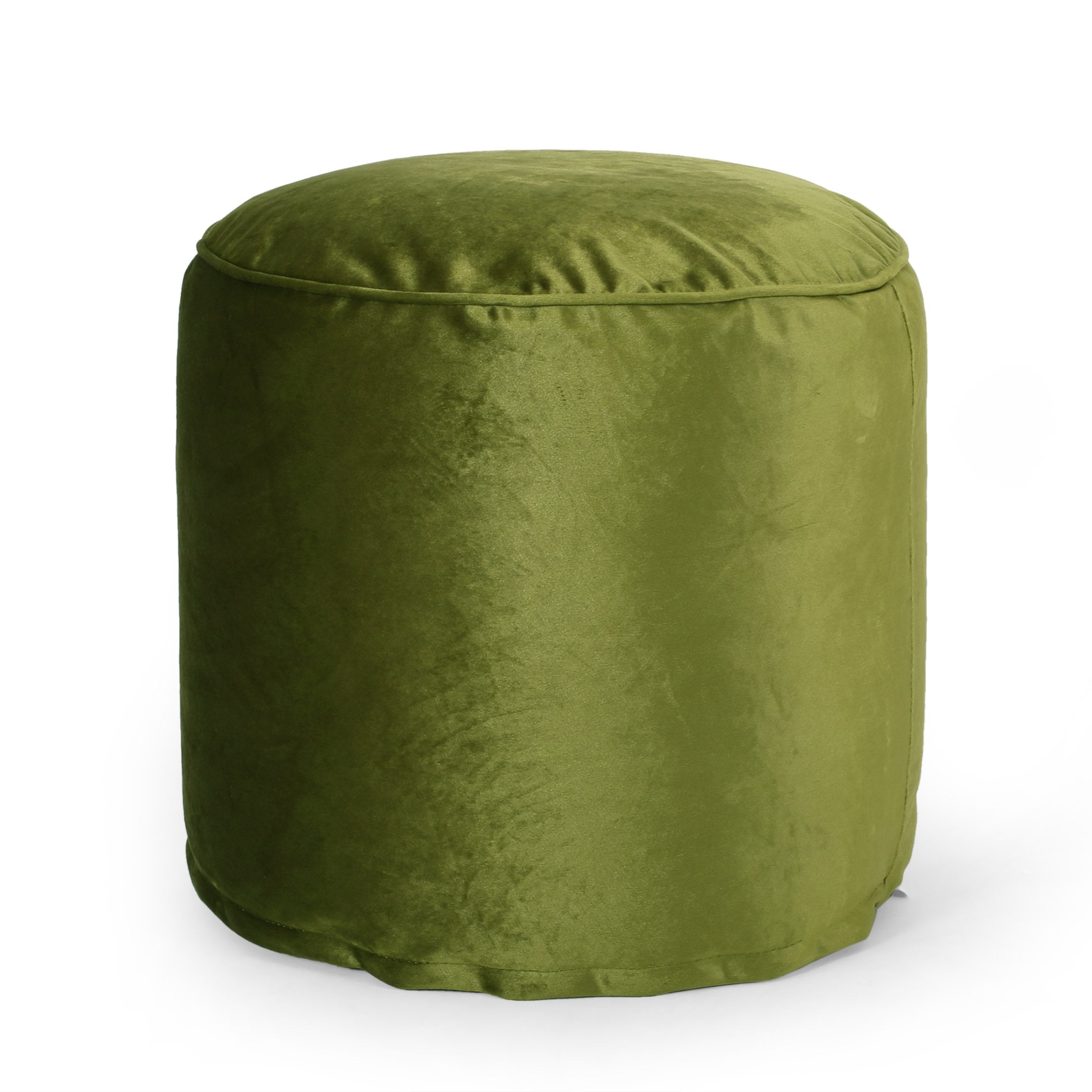 Bleckley Gwinnett Modern Velveteen Cylinder Pouf