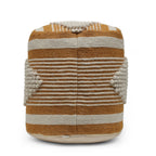 Villard Boho Handcrafted Fabric Cylinder Pouf
