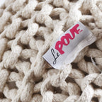 Poona Handcrafted Round Knitted Pouf ¨C Versatile Footrest & Extra Seating