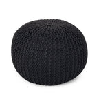 Belle Modern Knitted Cotton Round Pouf