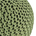 Poona Handcrafted Round Knitted Pouf – Versatile Footrest & Extra Seating