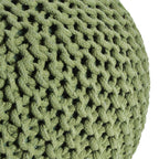 Poona Handcrafted Round Knitted Pouf ¨C Versatile Footrest & Extra Seating